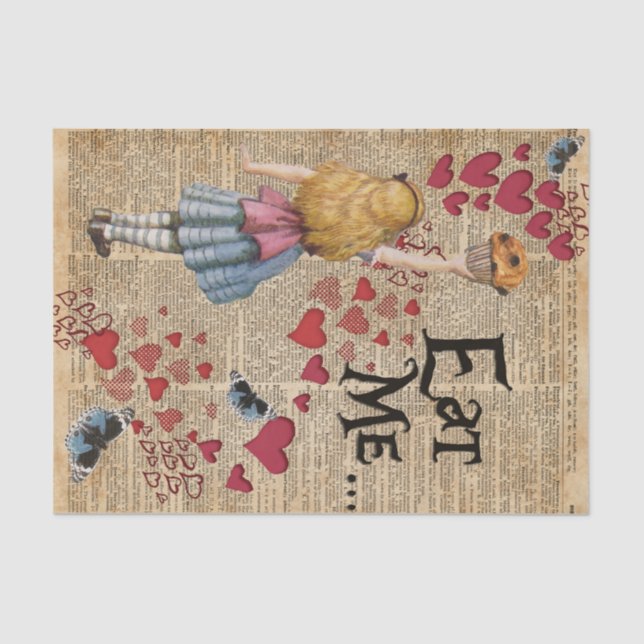 Papel De Seda Alicia en el país de las maravillas me come (Anverso)