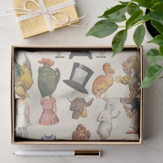 Papel De Seda Alicia en el país de las maravillas, muñeca de pap (Regalo )