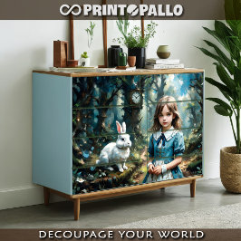 Papel De Seda Alicia en el país de las maravillas y el conejo bl