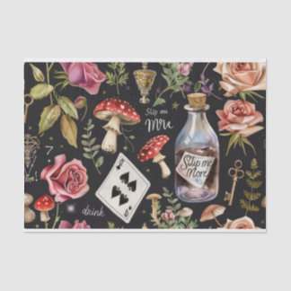 Papel De Seda Alicia en el patrón del país de las maravillas