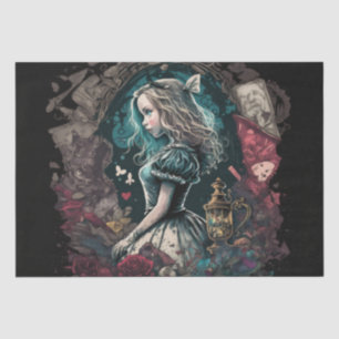 Papel De Seda Alicia oscura en la universidad de colusión vintag