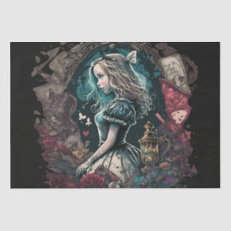 Papel De Seda Alicia oscura en la universidad de colusión vintag