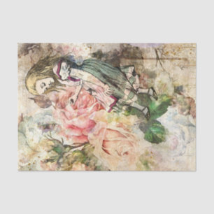 Papel De Seda Alicia vintage en el desenlace del país de las mar