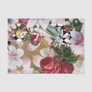 Papel De Seda Alicia vintage en el desenlace del país de las mar