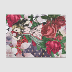 Papel De Seda Alicia vintage en el desenlace del país de las mar