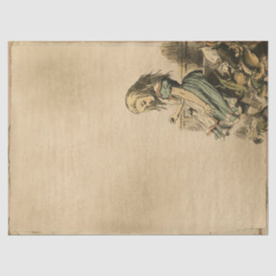 Papel De Seda Alicia vintage en el país de las maravillas con de