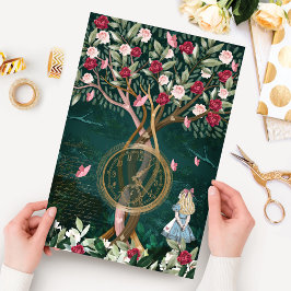 Papel De Seda Alicia Vintage En La Decoración De Árbol Girada En