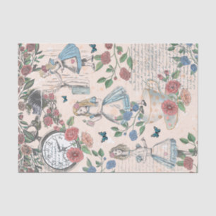 Papel De Seda Alicia Vintage En La Decoración De Cuentos De Mara