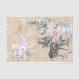 Papel De Seda Alicia Vintage En La Decoración De La Tetera De Lo