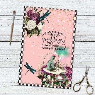 Papel De Seda Alicia vintage en Rosas de gusanos de Maravilla