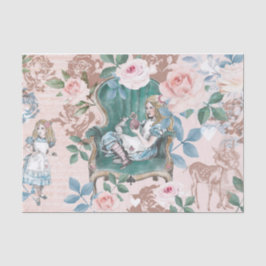 Papel De Seda Alicia Vintage En Rosas Rosa Rosadas De Maravillas