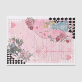 Papel De Seda Alicia Vintage Fantasía En Cartón De Palabras De M