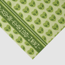 Papel De Seda Alien con forma de corazón verde lindo tu texto en