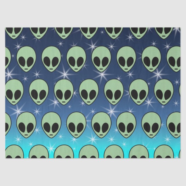 Papel De Seda Alienígena Verde (Anverso)