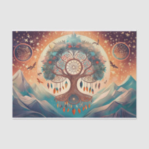 Papel De Seda Aliento de Everest, Atrapasueños Árbol de la Vida