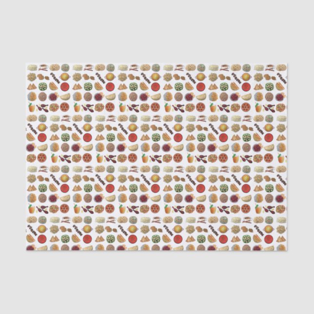 Papel De Seda Alimentos indios degustan comida del Ilustracion i (Anverso)
