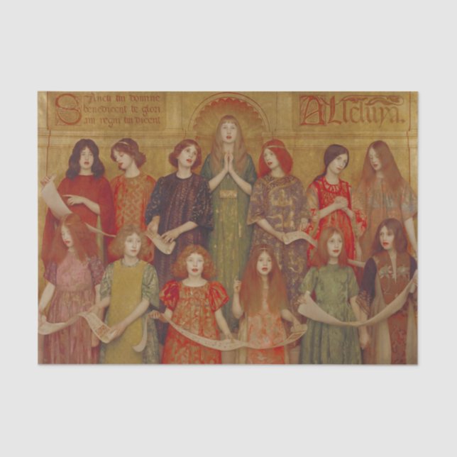 Papel De Seda Alleluia (por Thomas Cooper Gotch) (Anverso)