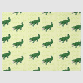 Papel De Seda Alligador amarillo