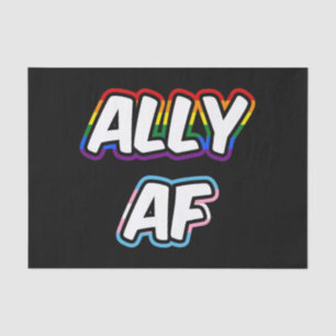 Papel De Seda Ally AF II - Orgullo gay de la bandera LGBTQ
