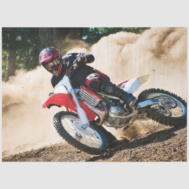 Papel De Seda almohada de lanzamiento de motocross (Anverso)