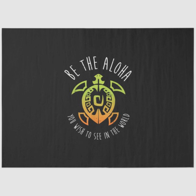 Papel De Seda Aloha de tortuga hawaiana (Anverso)