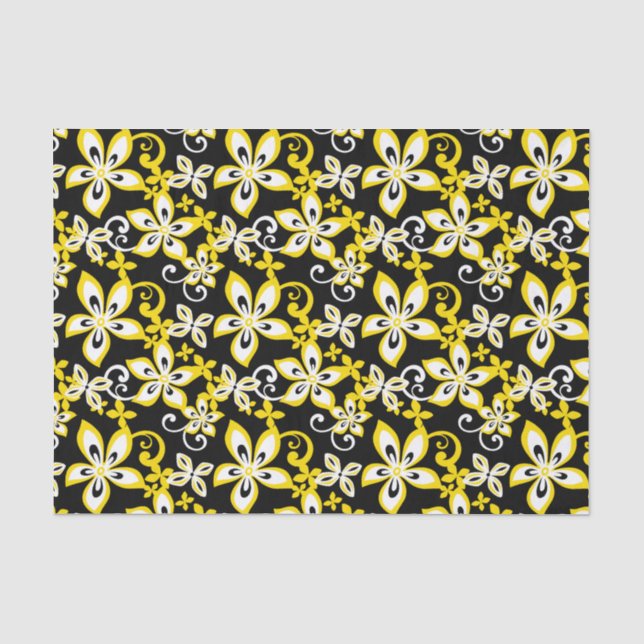 PAPEL DE SEDA ALOHA HAWAII (NEGRO/AMARILLO) (Anverso)