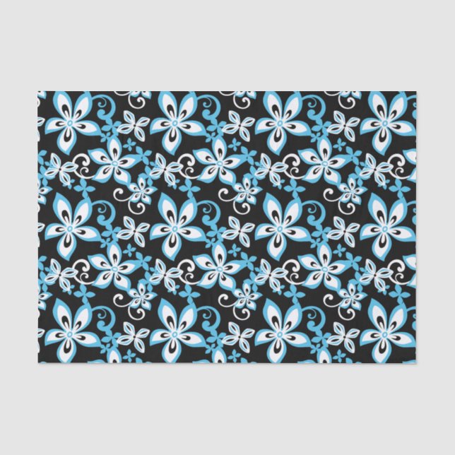 PAPEL DE SEDA ALOHA HAWAII (NEGRO/AZUL) (Anverso)