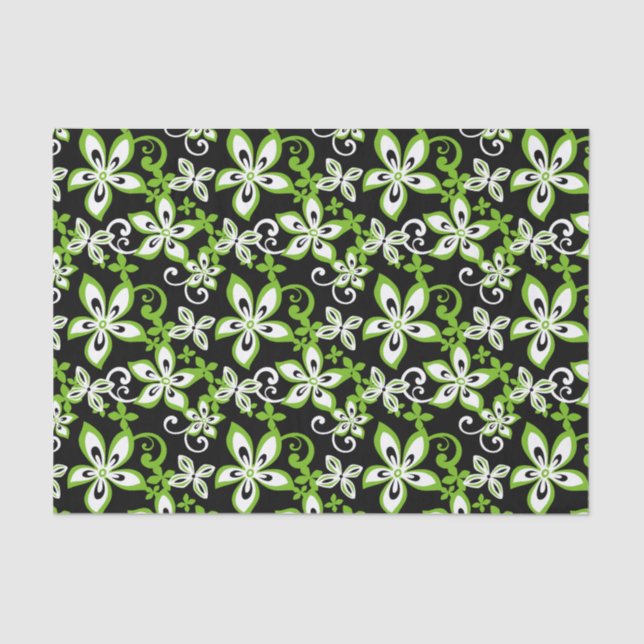 PAPEL DE SEDA ALOHA HAWAII (NEGRO/LIME) (Anverso)