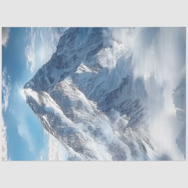 Papel De Seda Alpes suizos majestuosos y desprovistos de nieve (Anverso)