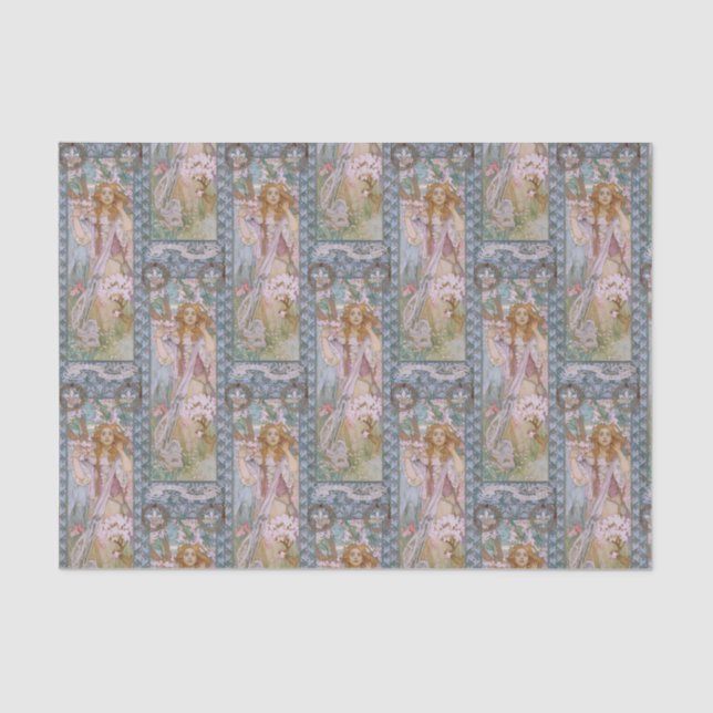 Papel De Seda Alphonse Maria Mucha – Jugendstil Art nouveau DIY (Anverso)