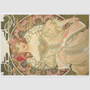 Papel De Seda Alphonse Mucha Art Decó Art Nouveau Decoupage