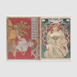 Papel De Seda Alphonse Mucha Art Nouveau Para Artistas