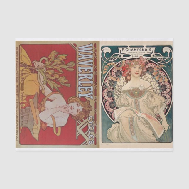 Papel De Seda Alphonse Mucha Art Nouveau Para Artistas (Anverso)