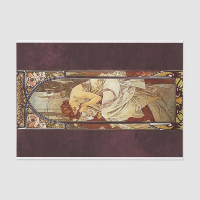 Papel De Seda Alphonse Mucha, el resto de la noche (Anverso)