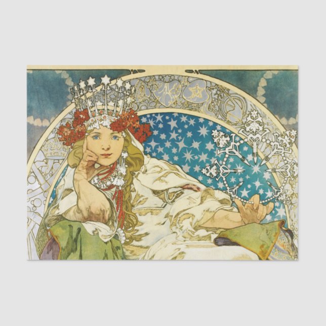 Papel De Seda Alphonse Mucha Princess Hyacinth Art Nouveau (Anverso)