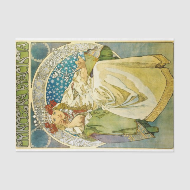 Papel De Seda Alphonse Mucha Princess Hyacinth Art Nouveau (Anverso)