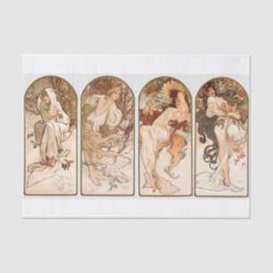 Papel De Seda Alphonse Mucha Temporadas - 1897