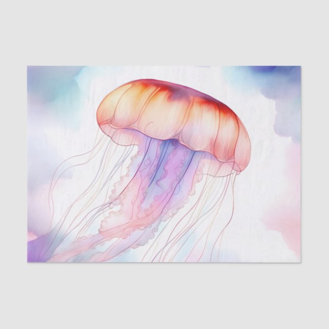 Papel De Seda Aluminio acuático abstracto (Anverso)