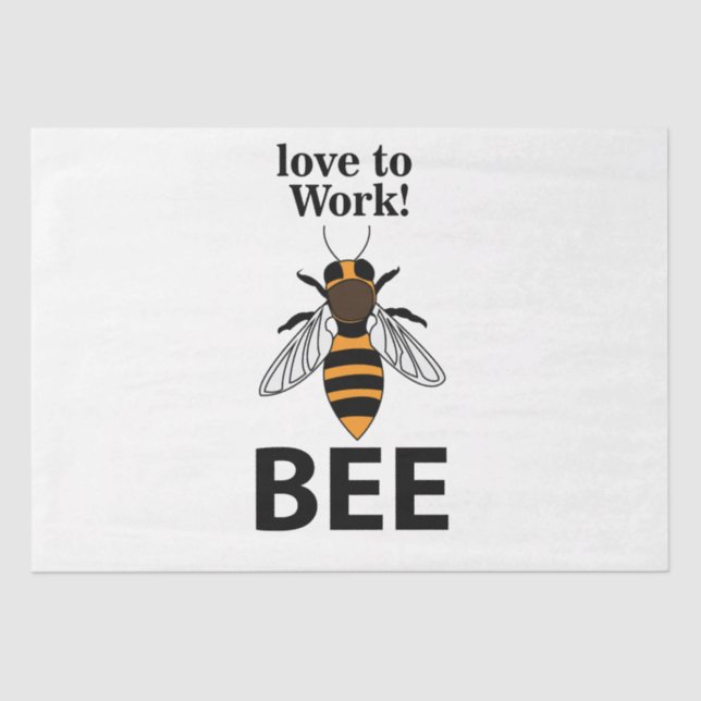 Papel De Seda Ama A La Abeja Del Trabajo (Anverso)