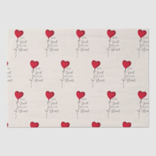 Papel De Seda Ama al Señor  & Globo del Corazón