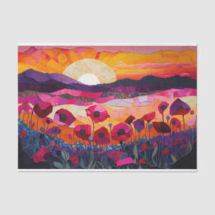 Papel De Seda Amanecer De Adormidera Rosa Amueblado, Decoración