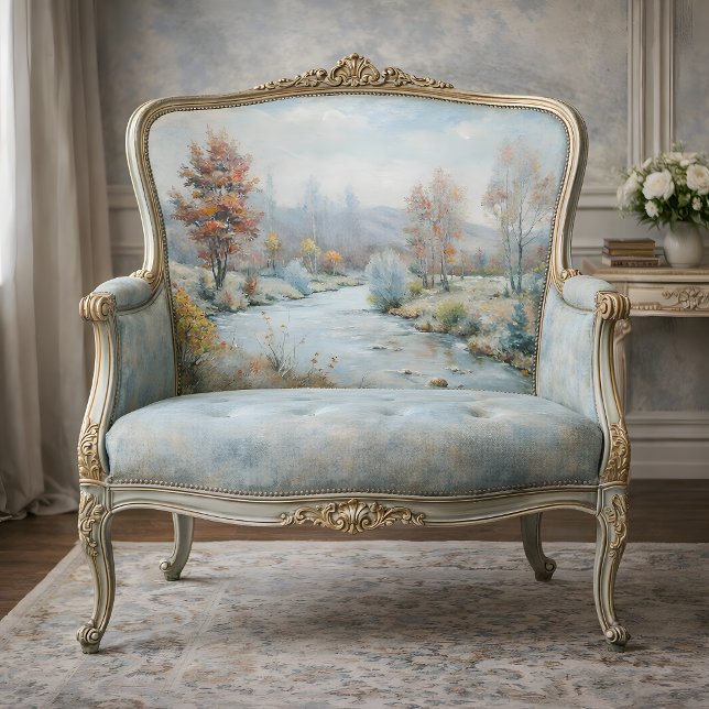 Papel De Seda Amanecer de Invierno - Decoupage de Río Otoñal Pas (Winter's Dawn - Pastel Autumn River Decoupage Paper)