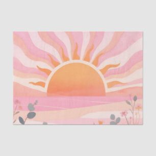 Papel De Seda Amanecer Pastel Boho Pradera