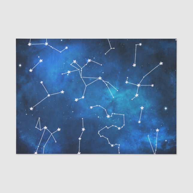 Papel De Seda Amante de la astronomía de constelaciones del mapa (Anverso)
