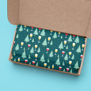 Papel De Seda Amante del Vino de Navidad