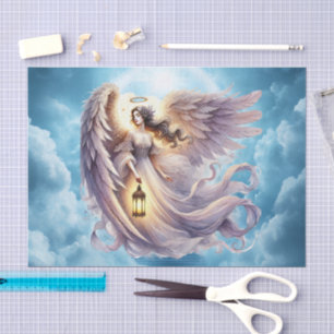 Papel De Seda Amantes de ángeles celestiales elegantes