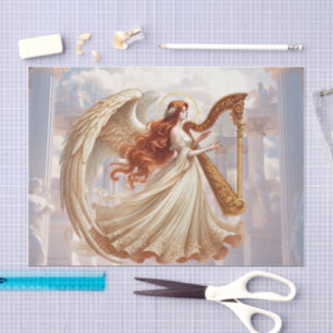 Papel De Seda Amantes de ángeles celestiales elegantes