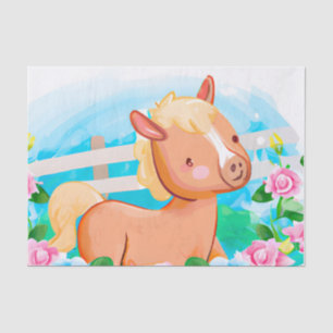 Papel De Seda Amantes de caballos de los niños de Cute Decoupage