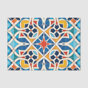 Papel De Seda Amantes del patrón de mosaico árabe