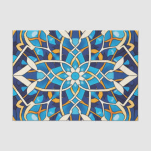 Papel De Seda Amantes del patrón de mosaico árabe